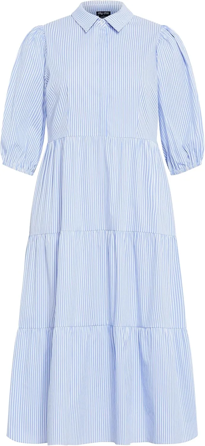 City Chic Women's Plus Size Dress Skylight