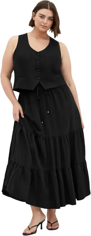 City Chic Women's Plus Size Skirt - Breezy Tier