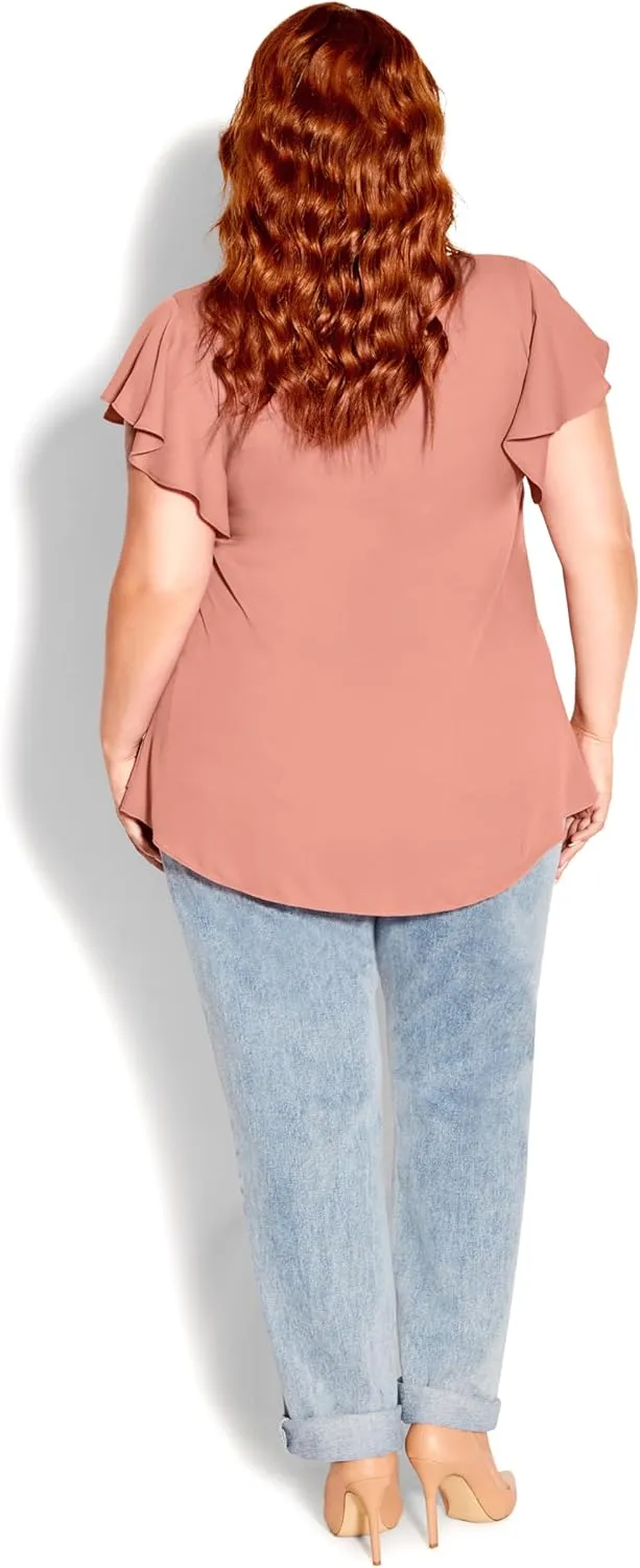City Chic Women's Plus Size Top - Zip Fling