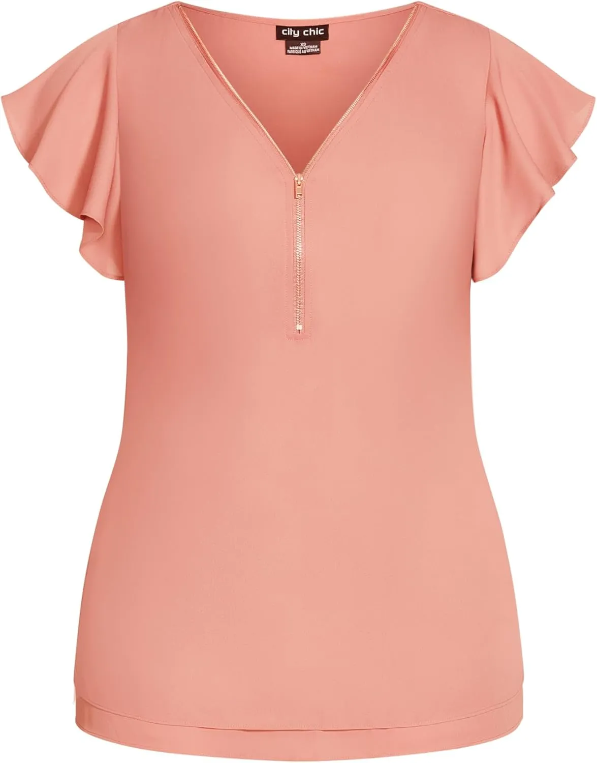 City Chic Women's Plus Size Top - Zip Fling