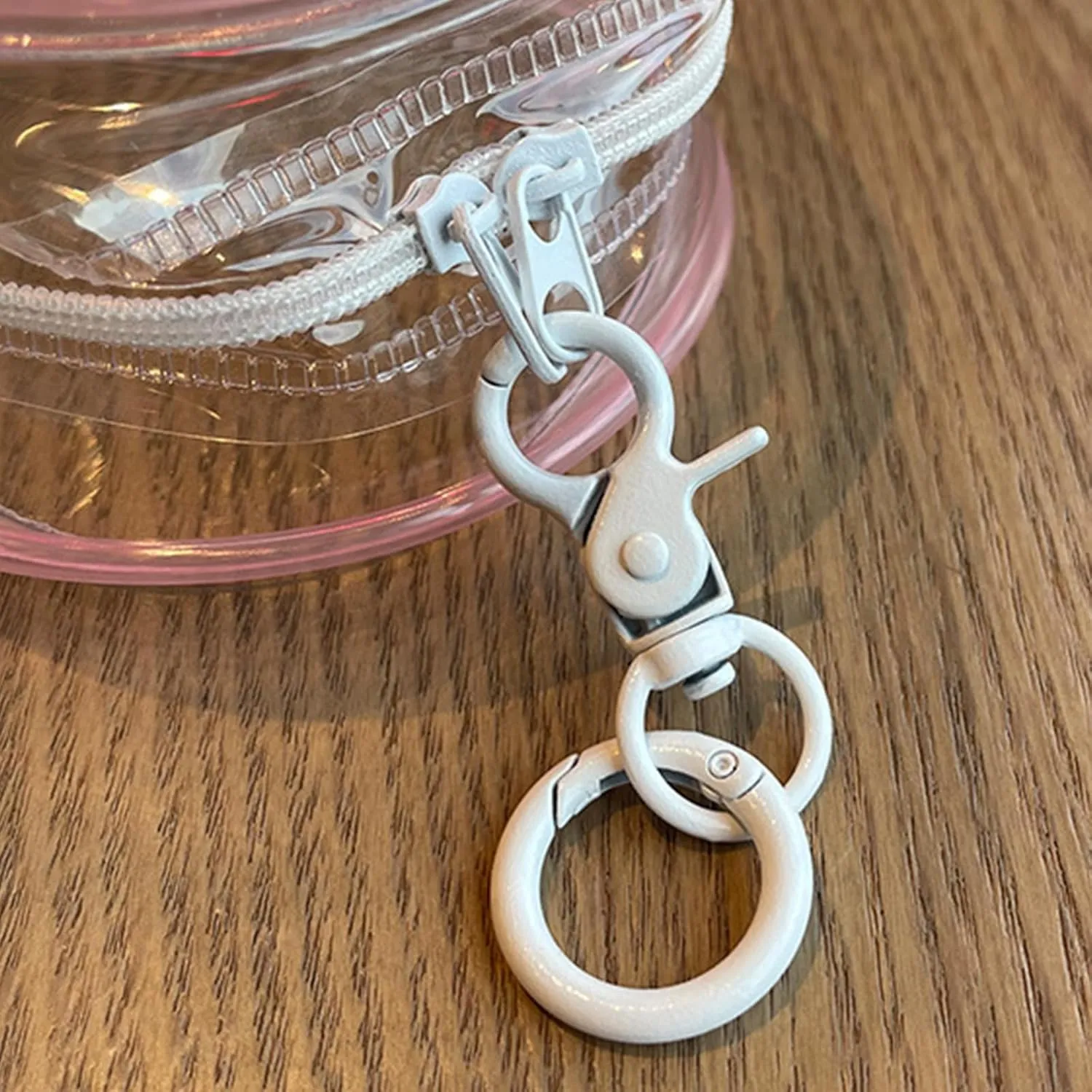 Clear Bag Keychain for LABUBU Plush Doll,Hanging Display Case,Protective Case,Plastic PVC Storage Box (Clear Bag)