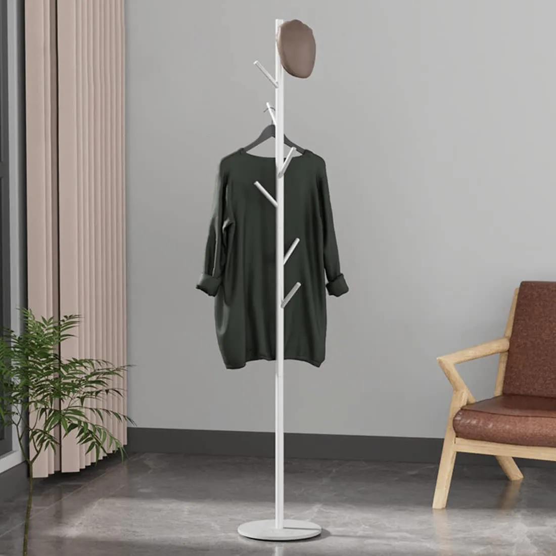 Coat Rack Metal Freestanding Coat Rack Garment Rack for Clothes, Bags, Hats Clothes Stand Organizer for Home, Office, Entryway, Hallway