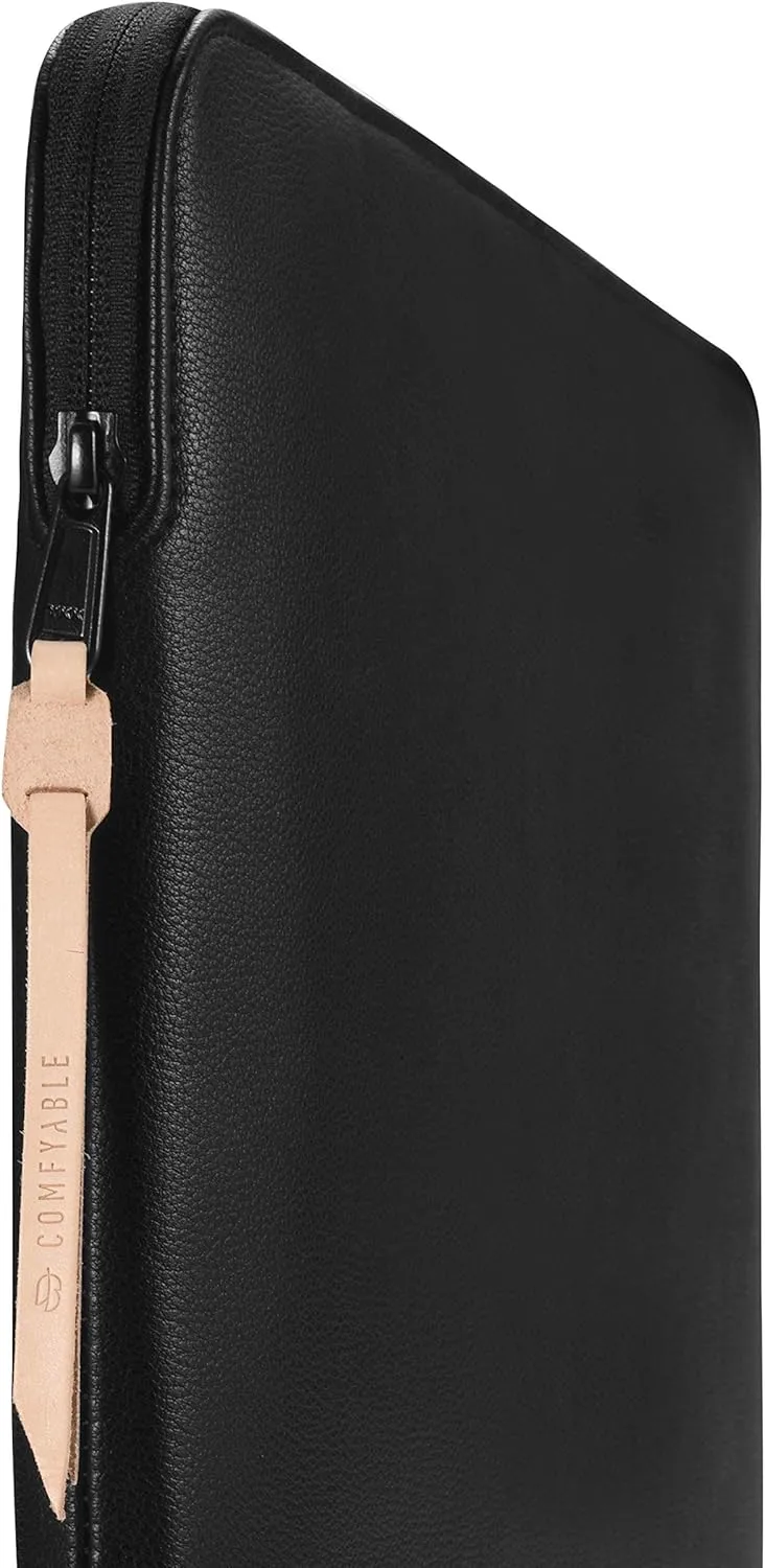 Comfyable Tablet Sleeve Compatible with iPad Air 11" M3 2025, iPad Pro 11 Inch M4 2024 & Smart/Magic Keyboard with Pencil Holder-PU Leather Bag Water-Resistant Slim Case - Black Pebbled