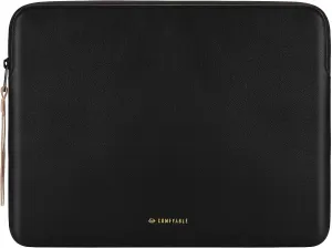 Comfyable Tablet Sleeve Compatible with iPad Air 11" M3 2025, iPad Pro 11 Inch M4 2024 & Smart/Magic Keyboard with Pencil Holder-PU Leather Bag Water-Resistant Slim Case - Black Pebbled