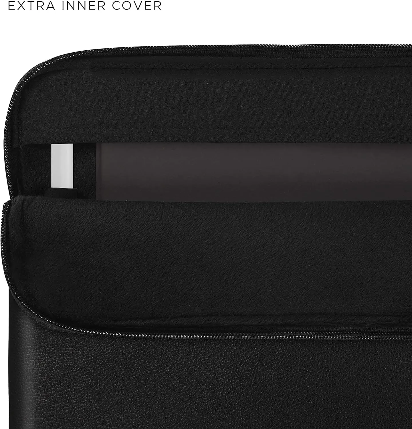 Comfyable Tablet Sleeve Compatible with iPad Air 11" M3 2025, iPad Pro 11 Inch M4 2024 & Smart/Magic Keyboard with Pencil Holder-PU Leather Bag Water-Resistant Slim Case - Black Pebbled