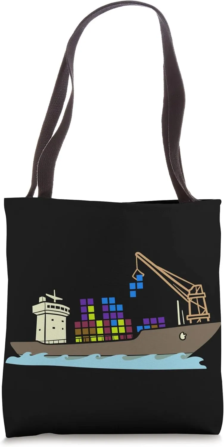 Container Ship Vessel Delivery Seafarer Seaman Cargo Ship Tote Bag