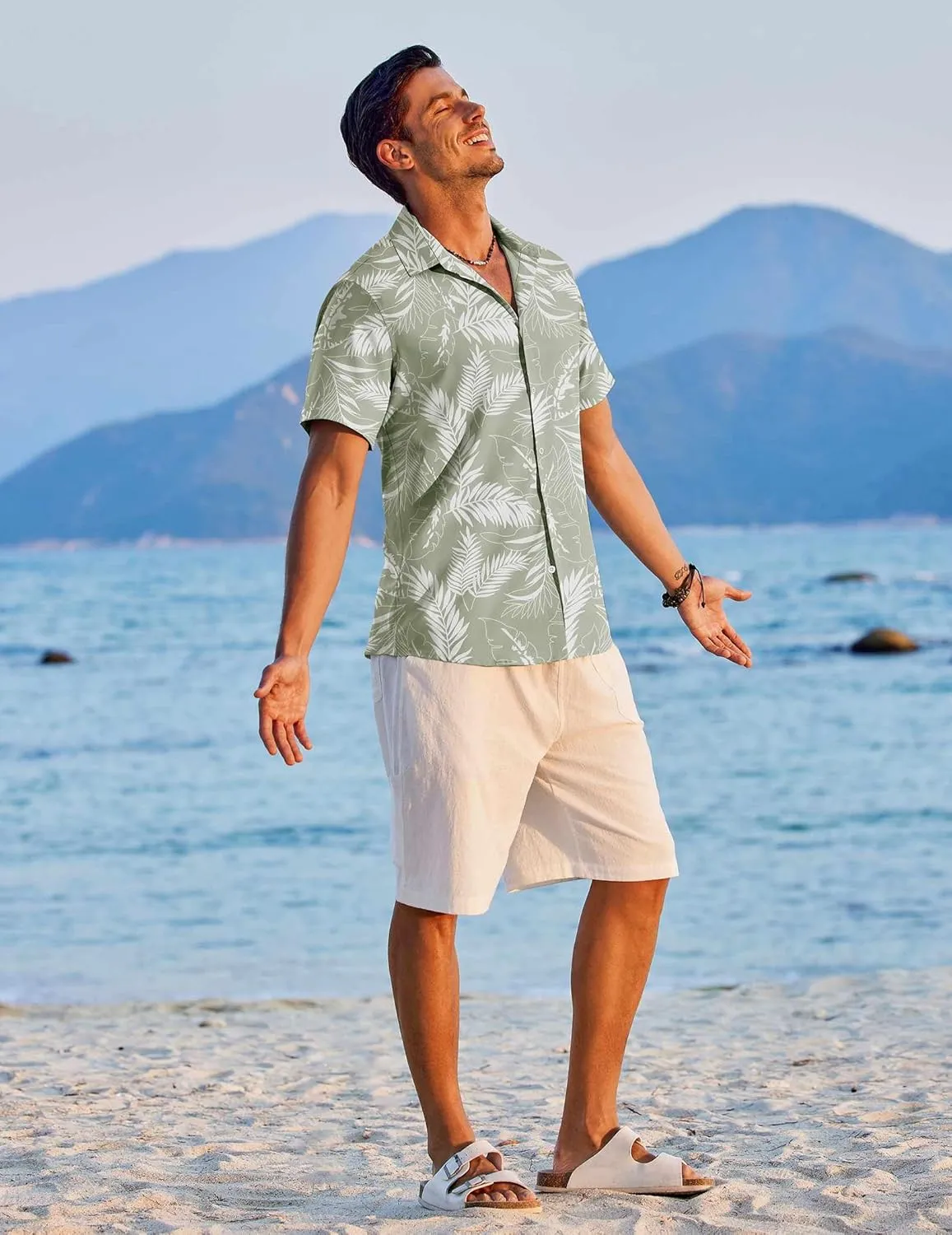 COOFANDY Hawaiian Shirt for Men Short Sleeve Floral Button Down Shirt Tropical Casual Summer Beach Shirts