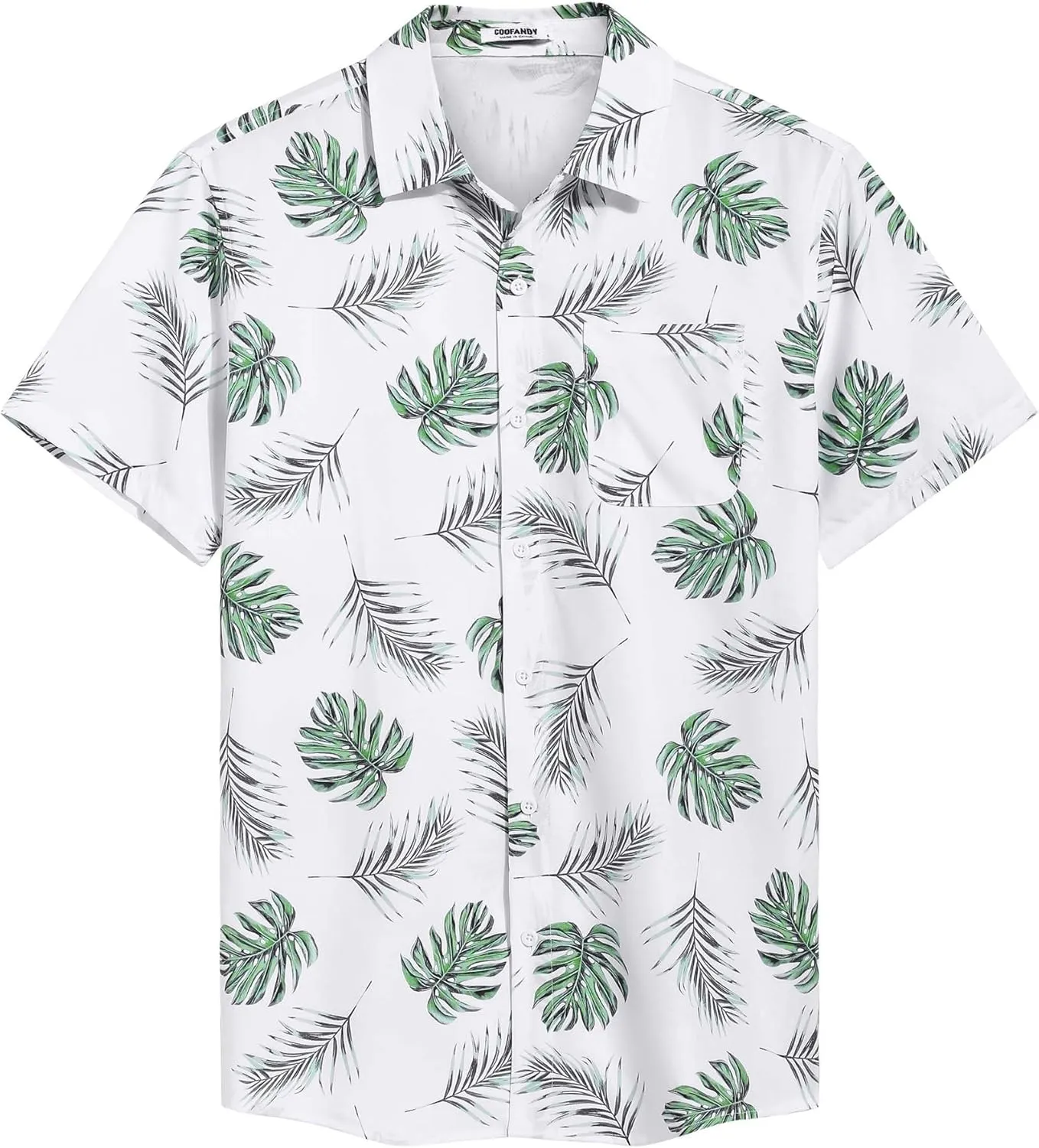 COOFANDY Men's Hawaiian Shirt Short Sleeve Casual Button Down Tropical Summer Beach Aloha Shirts