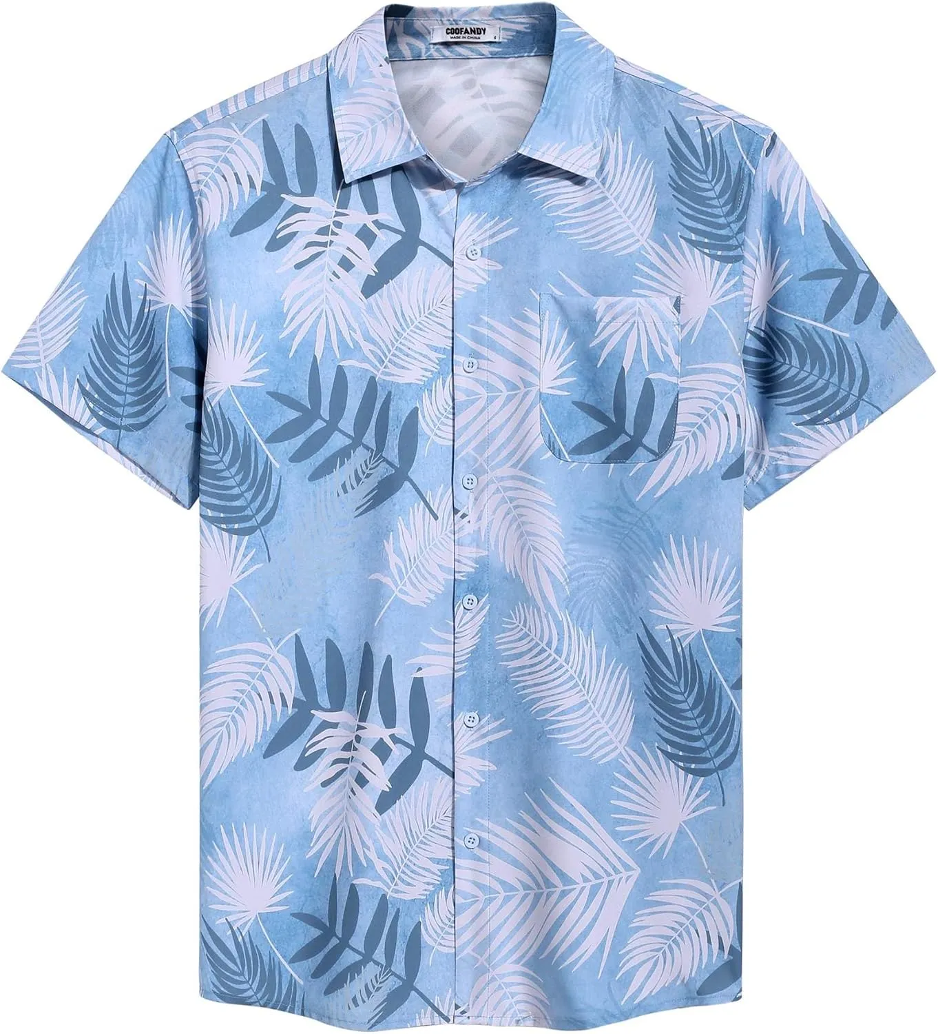 COOFANDY Men's Hawaiian Shirt Short Sleeve Casual Button Down Tropical Summer Beach Aloha Shirts