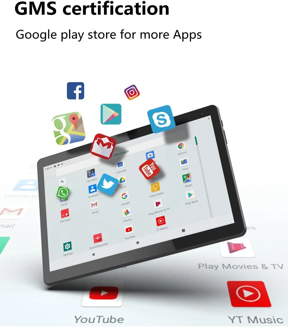 COOPERS Tablet 10 inch, Tablets Android 14, Quad-Core Processor 32GB Storage Tablet Computer, 6GB RAM, 8MP Camera, AM, FM, WiFi, IPS Screen 6000mAh Long Battery Life Tableta
