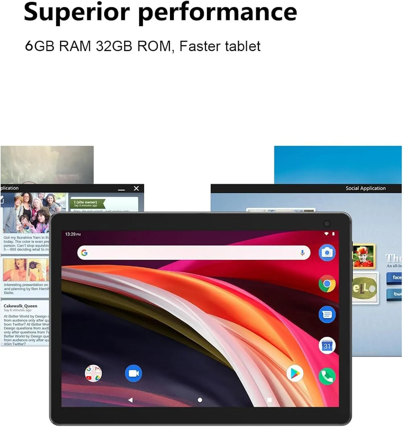 COOPERS Tablet 10 inch, Tablets Android 14, Quad-Core Processor 32GB Storage Tablet Computer, 6GB RAM, 8MP Camera, AM, FM, WiFi, IPS Screen 6000mAh Long Battery Life Tableta