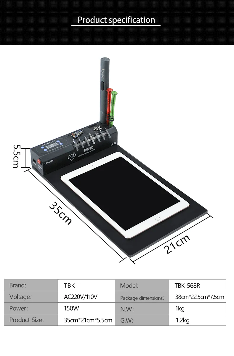 CPB Pre-Heating Pad ipad tablet iphone phones LCD Screen Separator