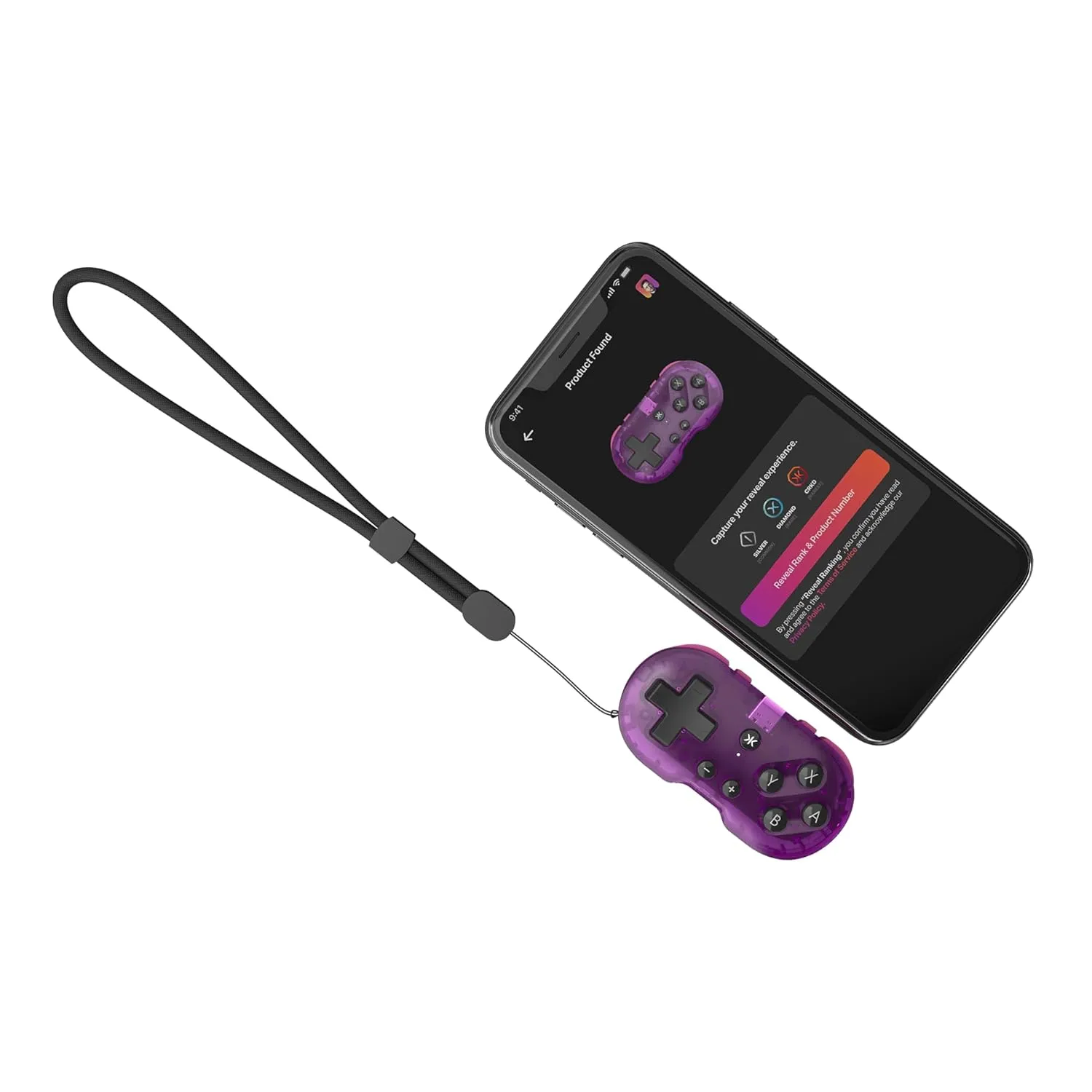 CRKD ATOM - Collectible Keychain Controller for Nintendo Switch, PC, Mac, Mobile and Smart TV (Atomic Purple)