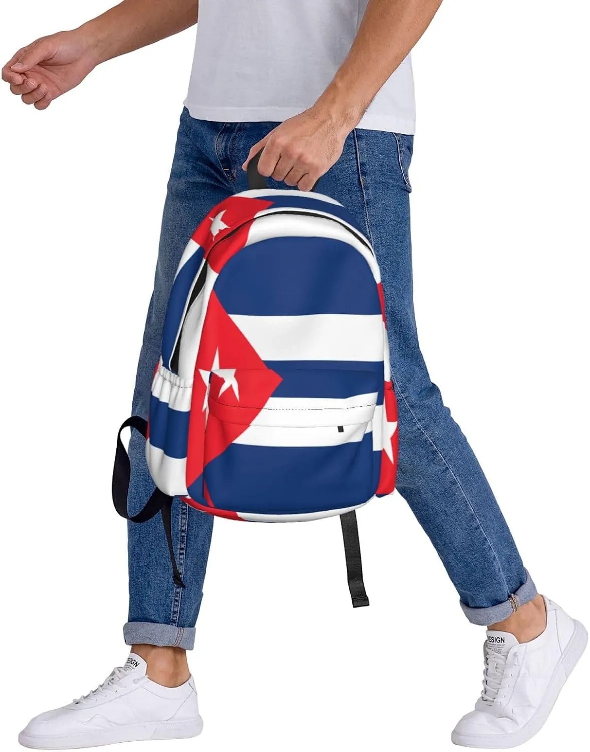 Cuba Flag Large Travel Backpack Casual Backpacks Laptop Daypack Working Rucksack Lightweight Back Pack Sports Bag with Adjustable Shoulder Strap