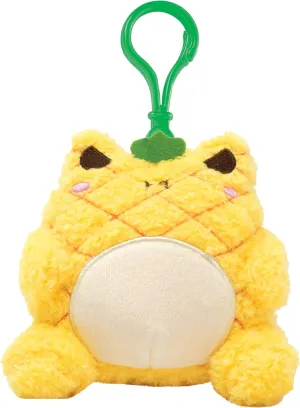 Cuddle Barn PlushGoals - Mini Pineapple Wawa Clip Soft Cute Kawaii Froggie Stuffed Animal Plush Toy Keychain Bag Charms Collectible, 4 inches