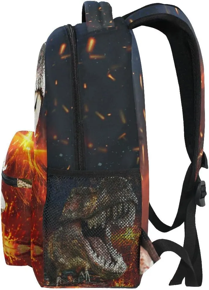 Custom Name Boys Dinosaur Backpacks 3D T-Rex 3rd 4th 5th Grade School Bookbags Travel Laptop Daypack Bag Purse for Teens