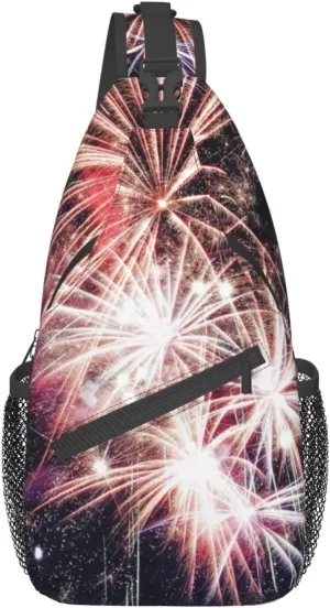Cute Christmas Owls On Branch Unisex Casual Diagonal Chest Bag,Multipurpose Crossbody Shoulder Bag Hiking Daypack