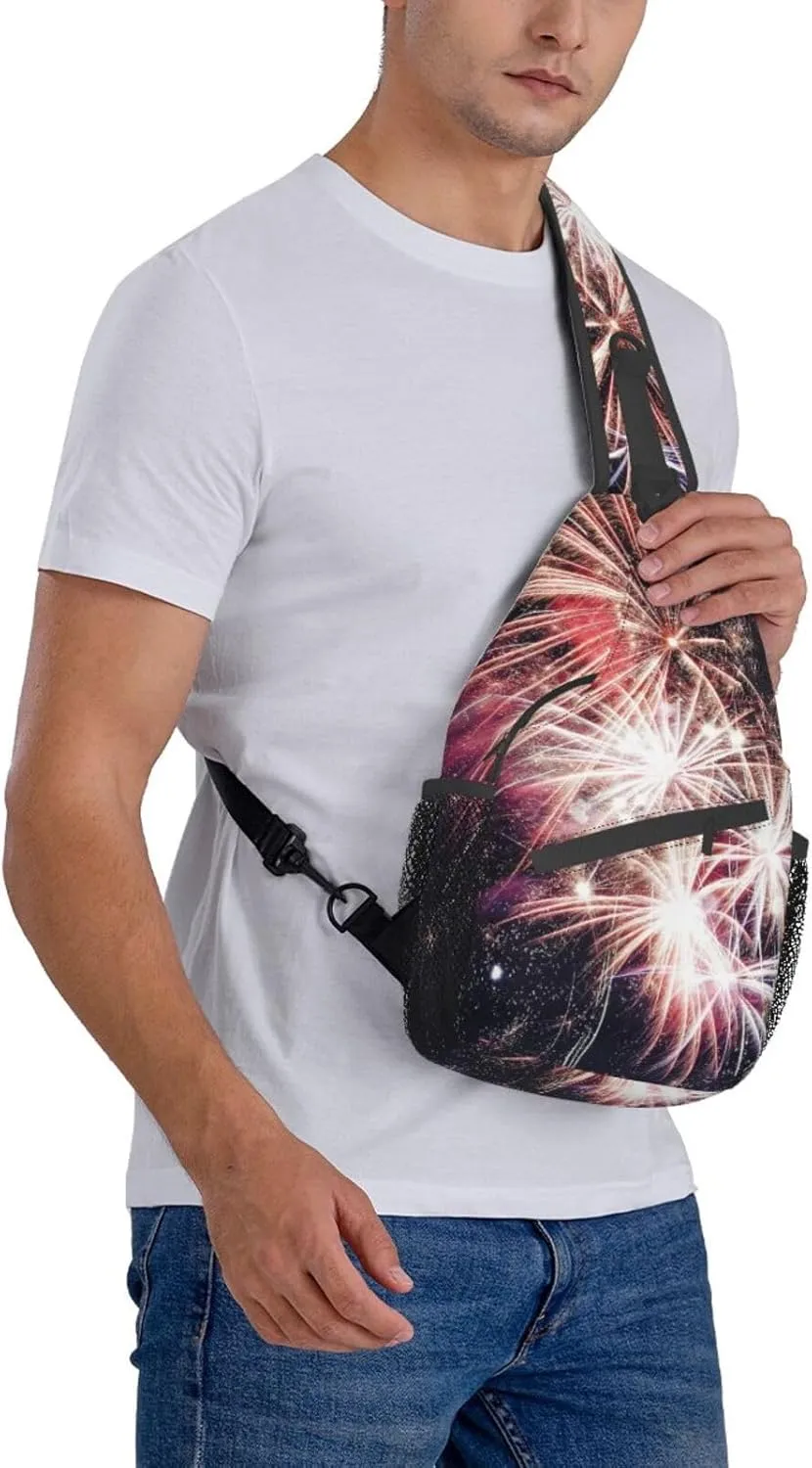Cute Christmas Owls On Branch Unisex Casual Diagonal Chest Bag,Multipurpose Crossbody Shoulder Bag Hiking Daypack