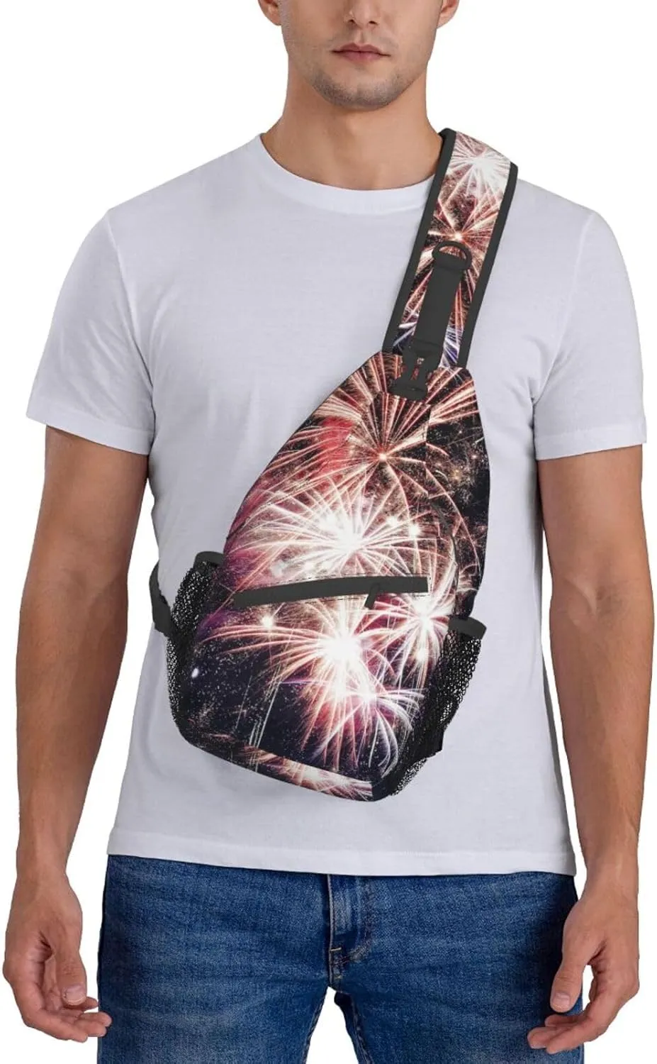 Cute Christmas Owls On Branch Unisex Casual Diagonal Chest Bag,Multipurpose Crossbody Shoulder Bag Hiking Daypack
