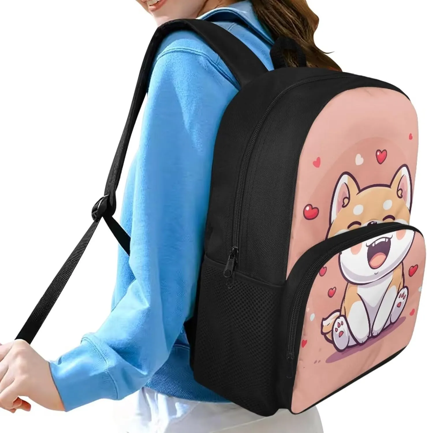 Cute Dog Kids Backpack Backpacks for Girls Boys School 15 Inch Kids Backpacks Cute Book Bag Lightweight Casual Daypack Kindergarten Elementary School Boys and Girls