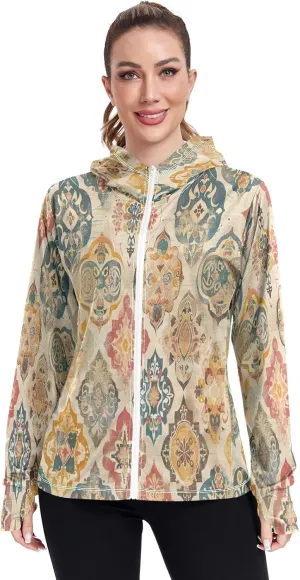 Cute Dogs and Cats Uv Hoodie, Long Sleeve Running Shirts Women, Zip up Shirt Women, Outdoor Jacket Upf 50 