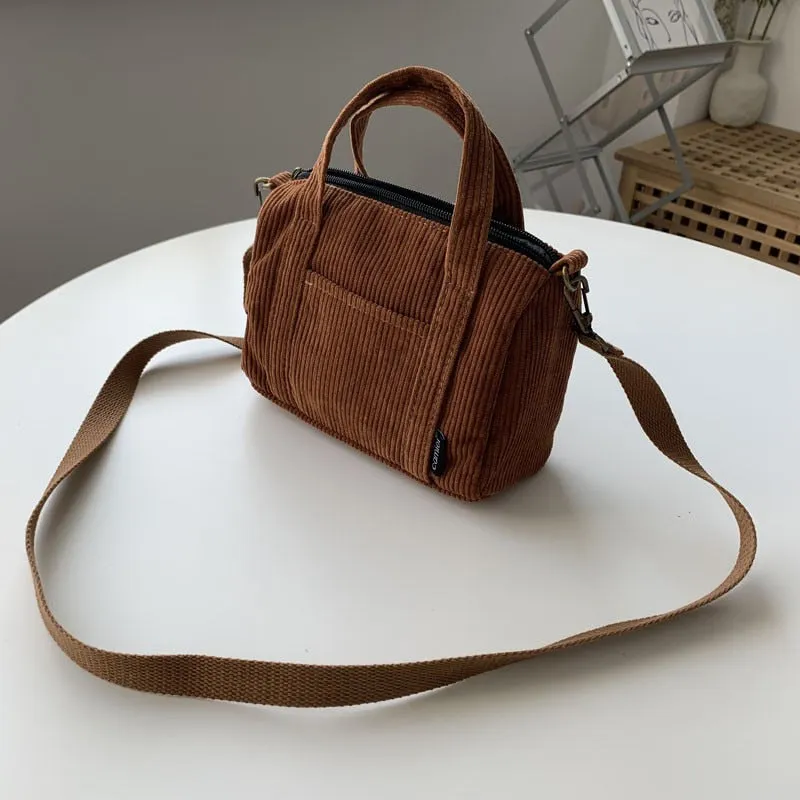 Cyflymder Mini Tote Bag Handbags for Women Girls Purses Casual Autumn and Winter Small Solid Color Shoppers Crossbody Bags