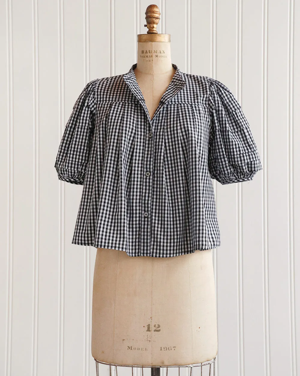 Danya Babydoll Gingham Top