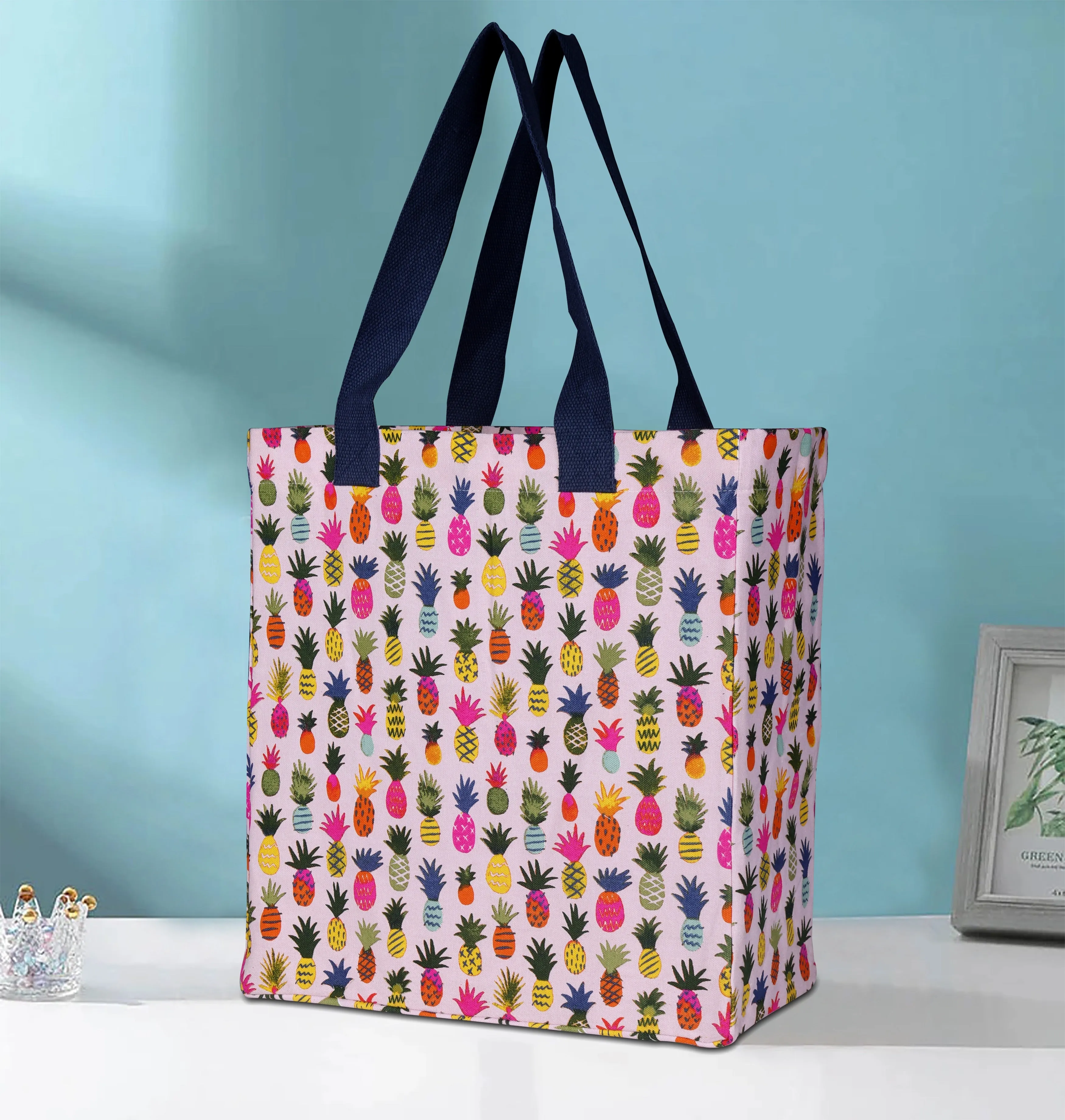Digital Fast dispatch Great price drop 1) (Pack Canvas of Printed Bags Tote Cotton Shopping