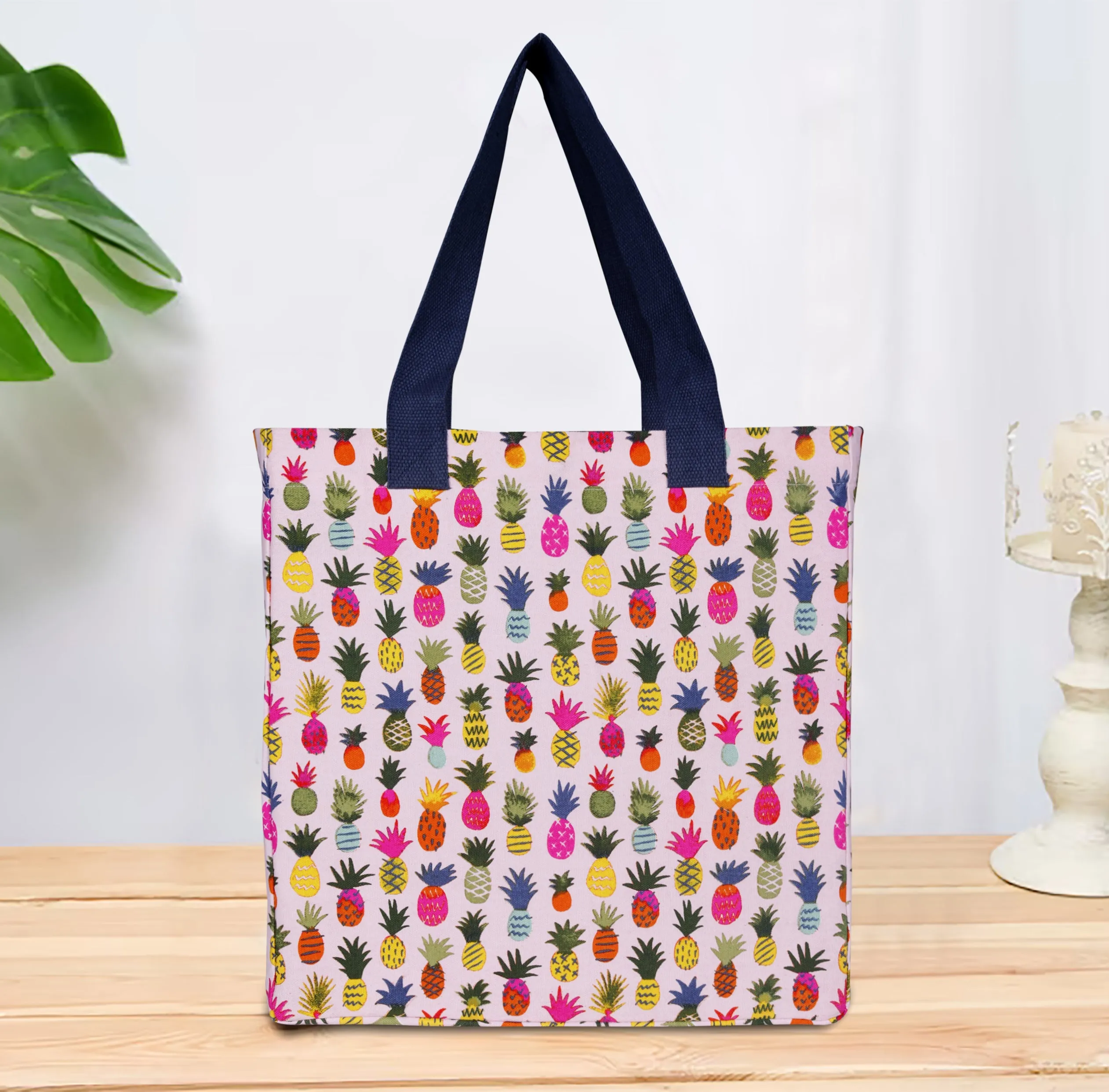 Digital Fast dispatch Great price drop 1) (Pack Canvas of Printed Bags Tote Cotton Shopping