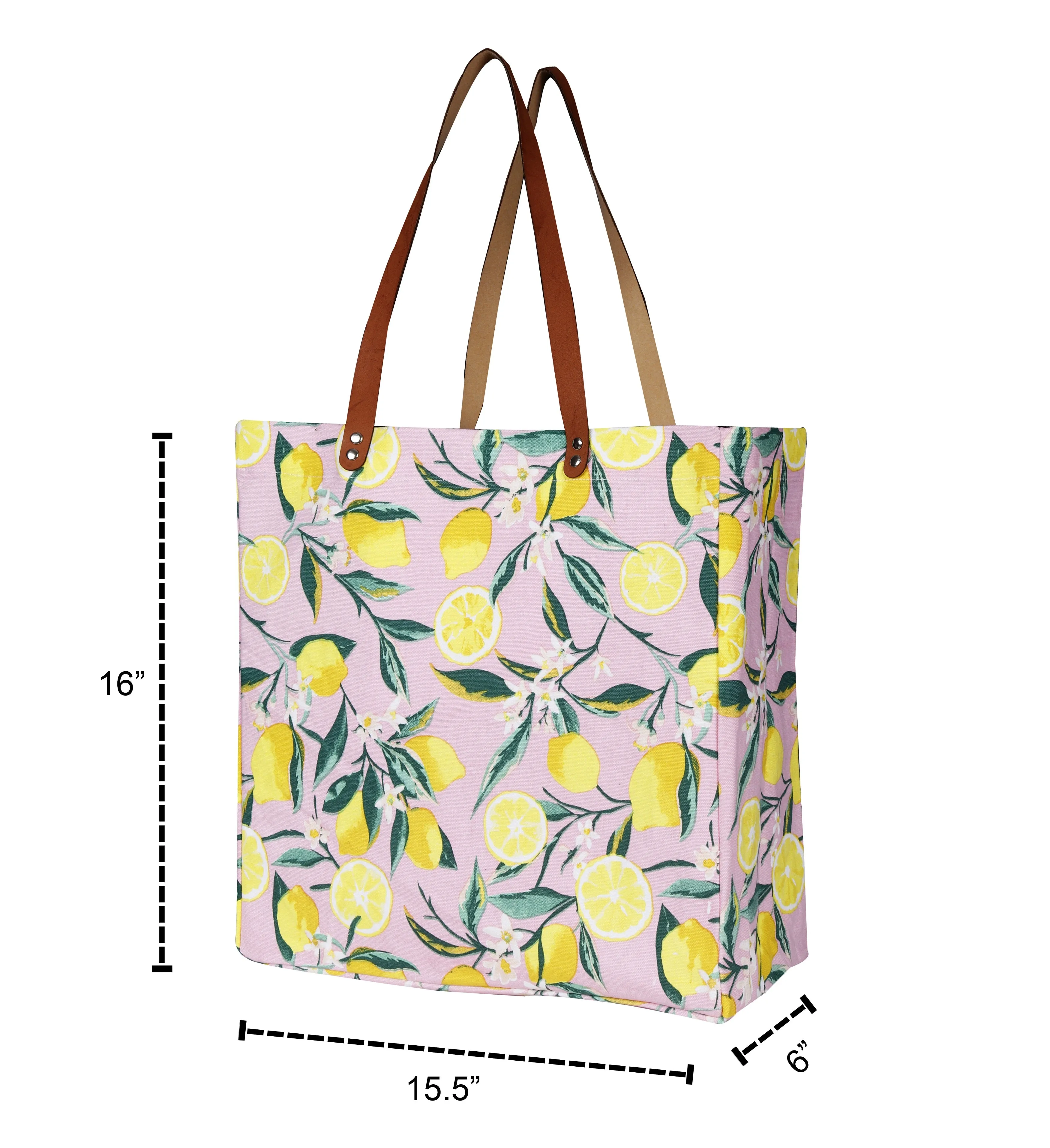 Digital Secure Printed (Pack Canvas Cotton of Tote 1) Bags Shopping Sleek