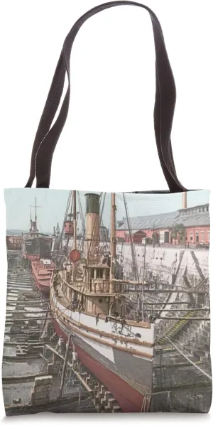 Dry Dock in Portsmouth & Kittery Navy Yard Tote Bag