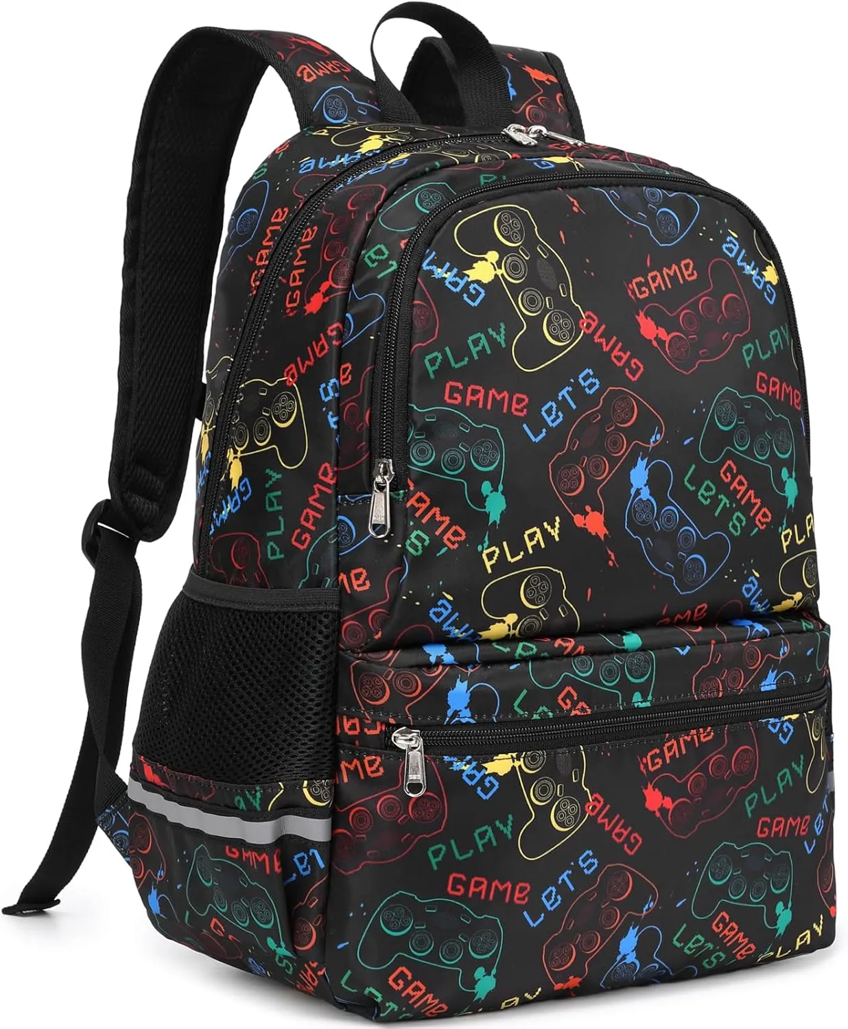 DSIUE School Backpack for Boys, Gamer Boys backpack with Lunch Bag Pencil Case, Bookbag for Boys Kids Backpacks for Elementary School Student