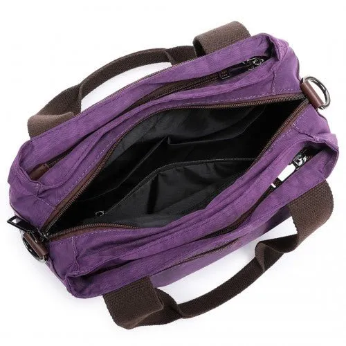 EH2239 - Kono Waterproof Multi-Functional Handbag Cross Body Bag - Purple