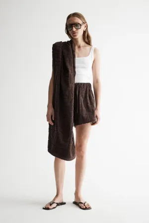 Elka Collective - Monogram Towel Chocolate