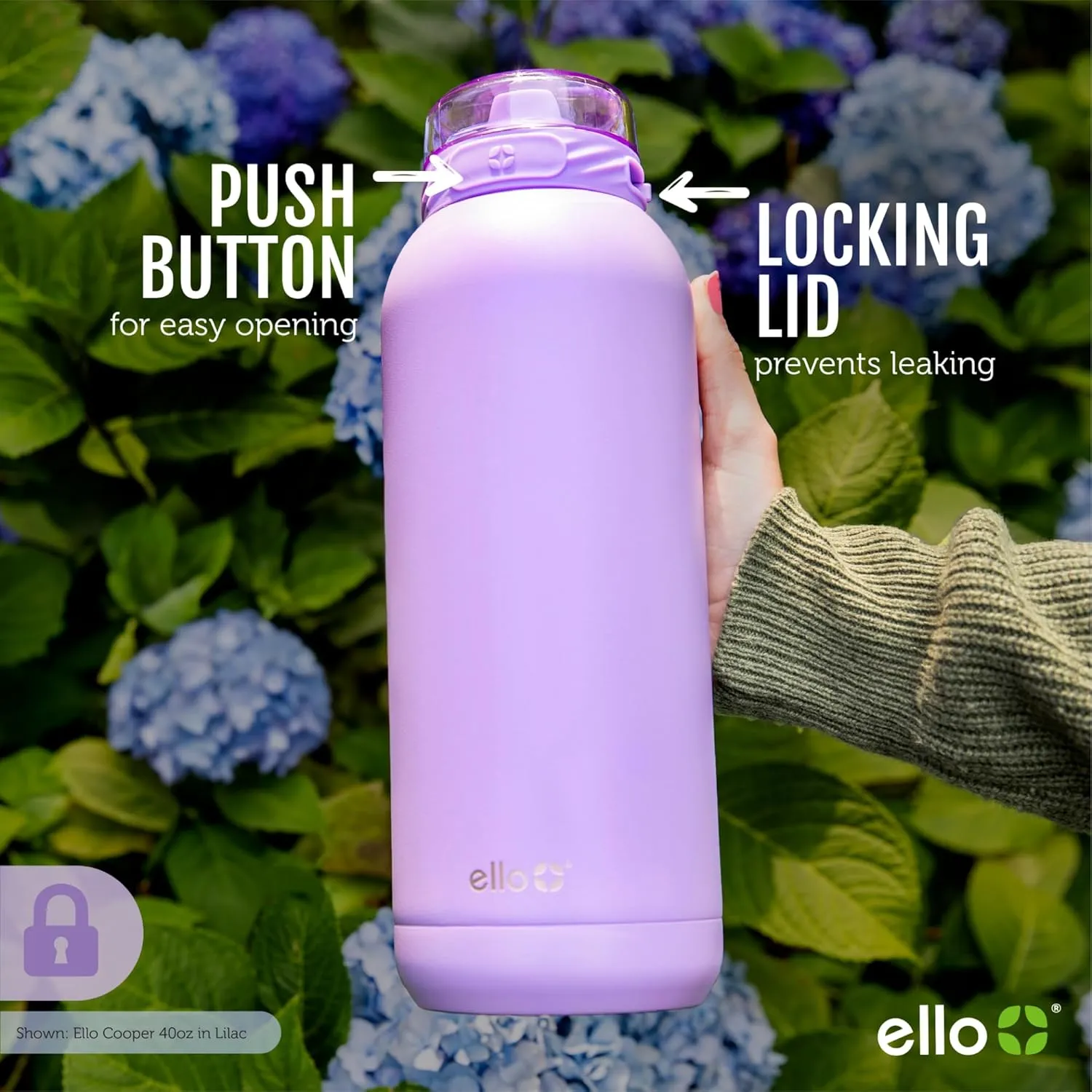 Ello Cooper 18oz Kids Stainless Steel Water Bottle with Straw and Carry Handle, Double Walled and Vacuum Insulated Metal, Leak Proof Locking Lid with Soft Silicone Spout, Reusable, BPA Free, Antigua