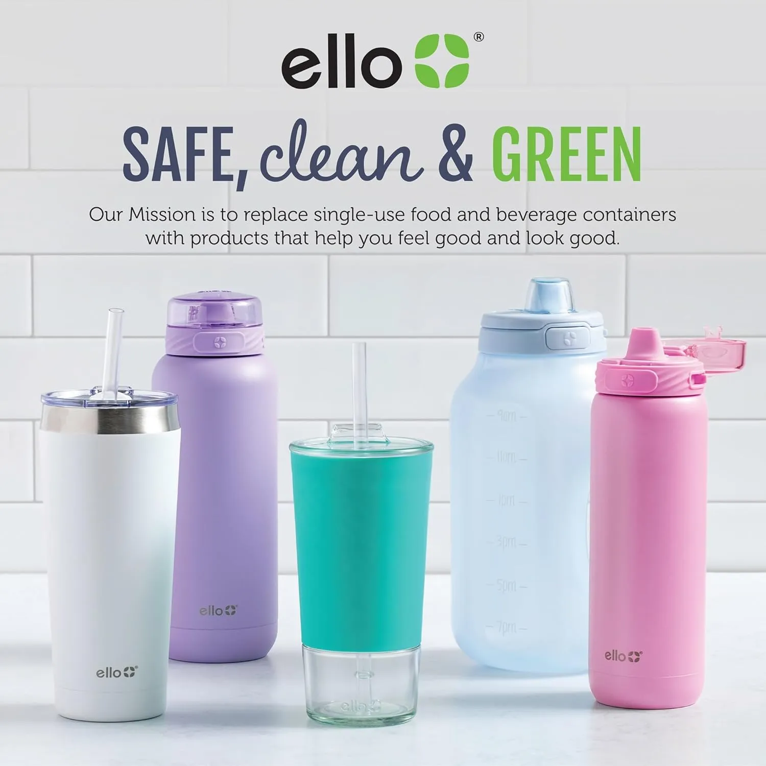 Ello Cooper 18oz Kids Stainless Steel Water Bottle with Straw and Carry Handle, Double Walled and Vacuum Insulated Metal, Leak Proof Locking Lid with Soft Silicone Spout, Reusable, BPA Free, Antigua