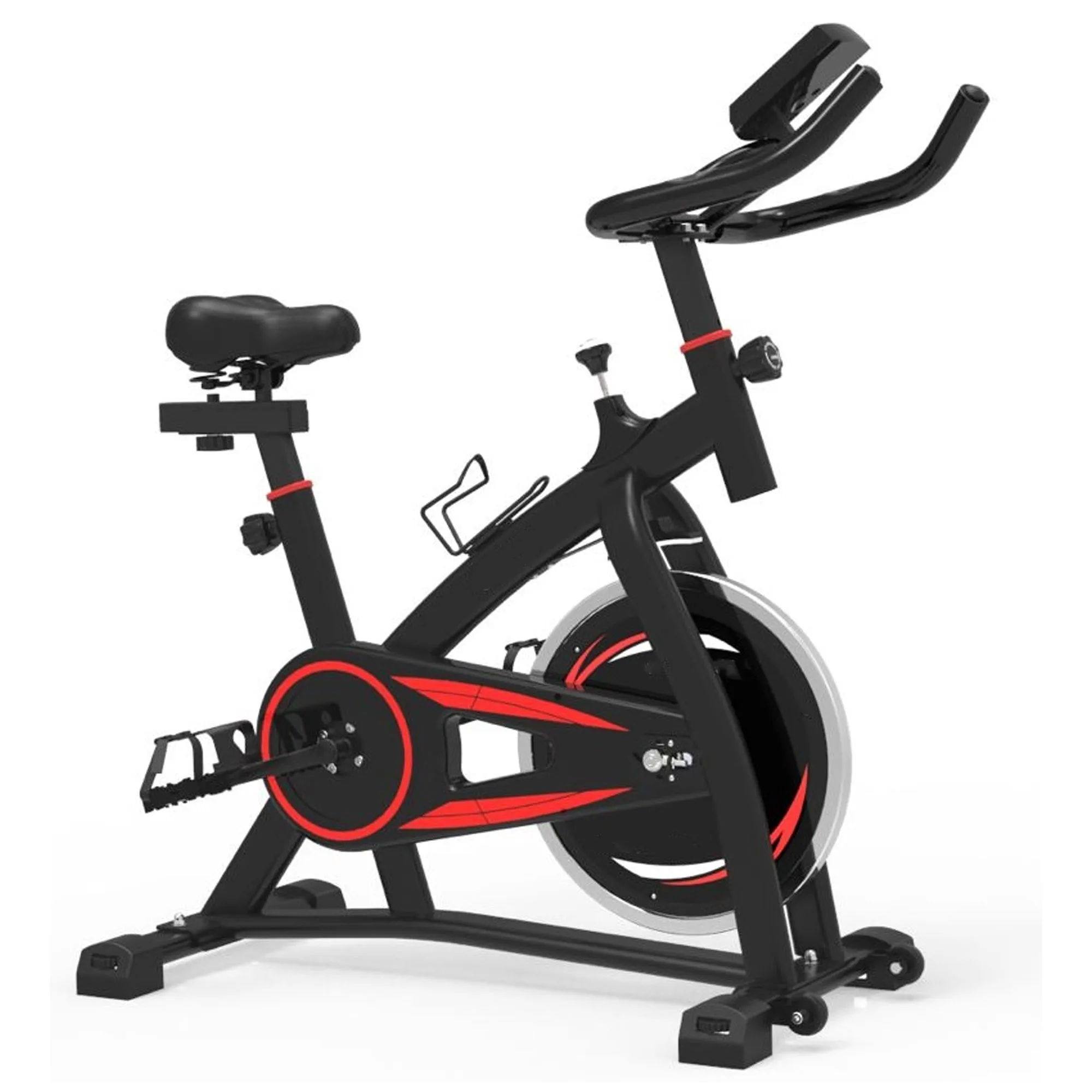 Exercise Bike | Quiet Stationary Spin Bike with LCD Display & Tablet Holder for Home Cardio Workouts
