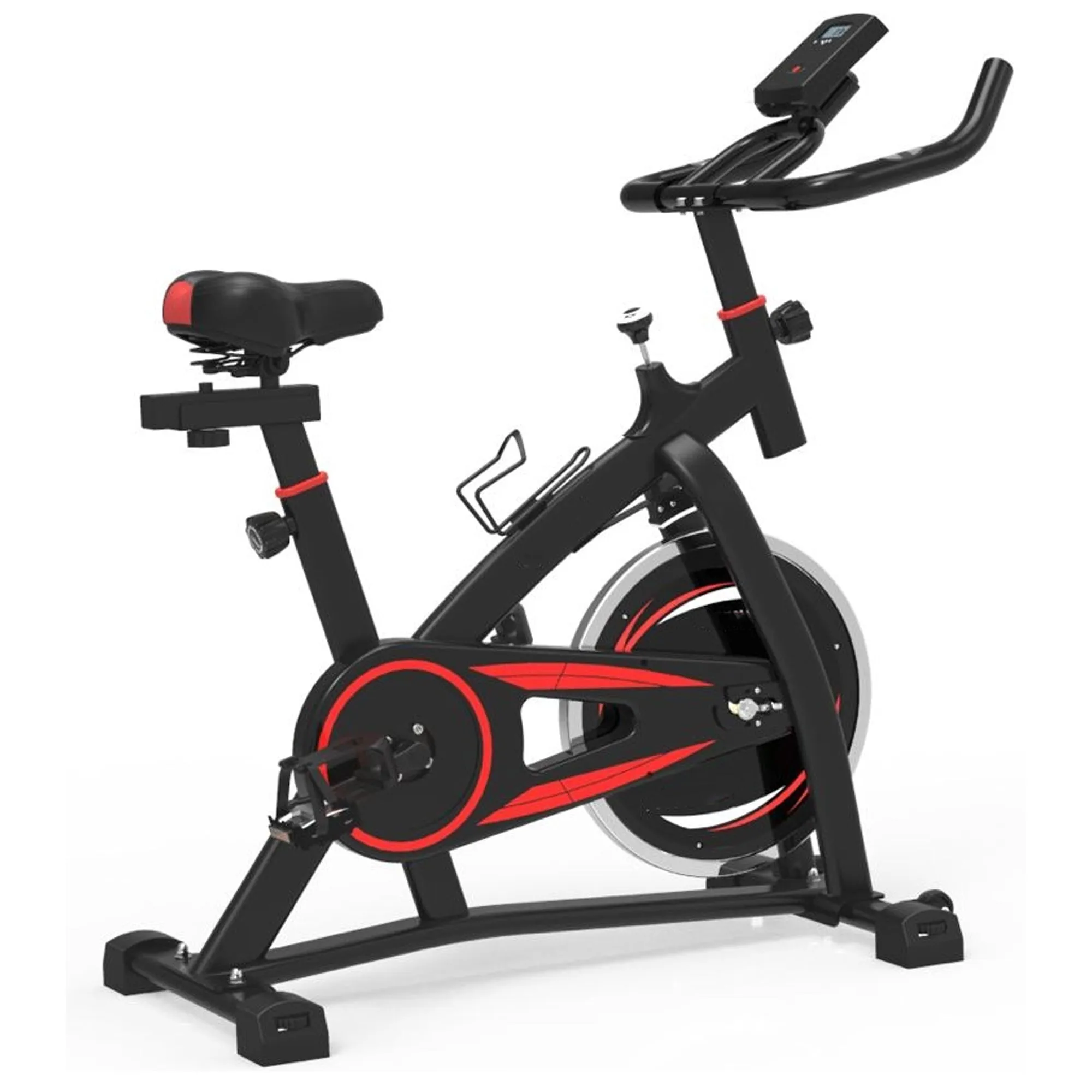 Exercise Bike | Quiet Stationary Spin Bike with LCD Display & Tablet Holder for Home Cardio Workouts