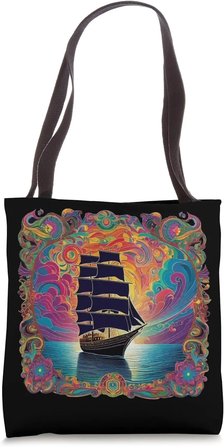 Explore The Seven Seas Vintage Maritime Sailing Classic Tote Bag