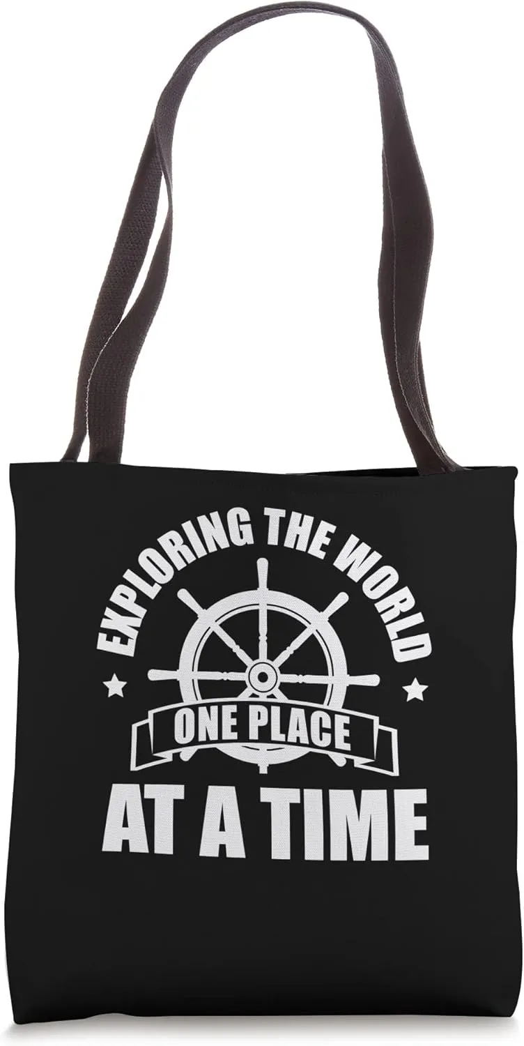 Exploring The World One Place At A Time Sailing Sailor Tote Bag