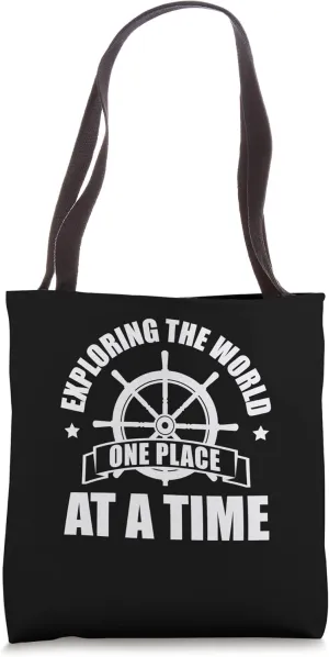 Exploring The World One Place At A Time Sailing Sailor Tote Bag