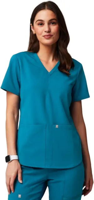 Fabletics Women's Method 2-Pocket Scrub Top - MotionTech, 4-Way Stretch, Wrinkle-Resist, Anti-Shrink