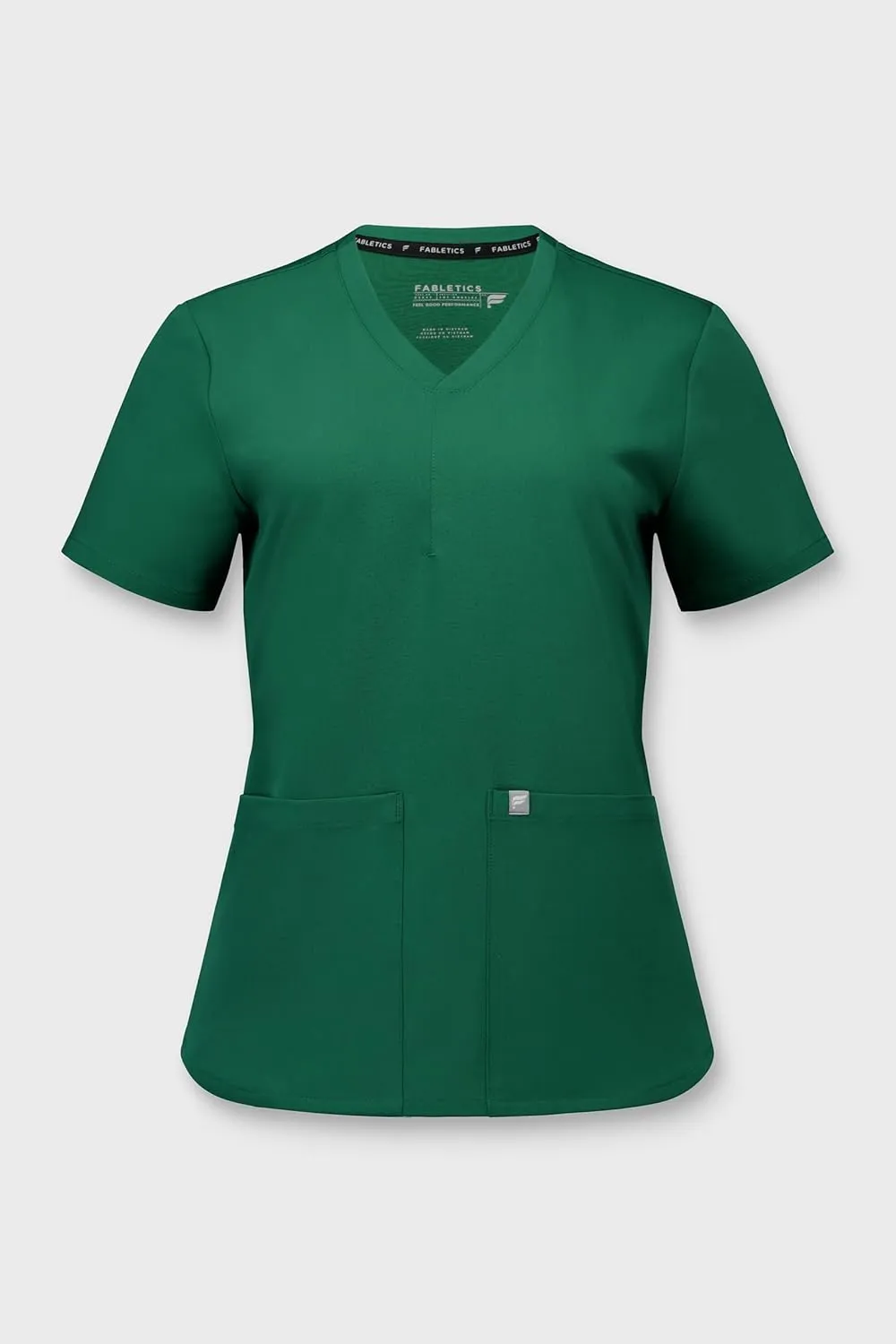 Fabletics Women's Method 2-Pocket Scrub Top - MotionTech, 4-Way Stretch, Wrinkle-Resist, Anti-Shrink