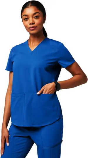Fabletics Women's Method 2-Pocket Scrub Top - MotionTech, 4-Way Stretch, Wrinkle-Resist, Anti-Shrink