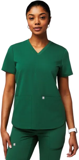 Fabletics Women's Method 2-Pocket Scrub Top - MotionTech, 4-Way Stretch, Wrinkle-Resist, Anti-Shrink