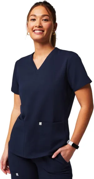 Fabletics Women's Method 2-Pocket Scrub Top - MotionTech, 4-Way Stretch, Wrinkle-Resist, Anti-Shrink