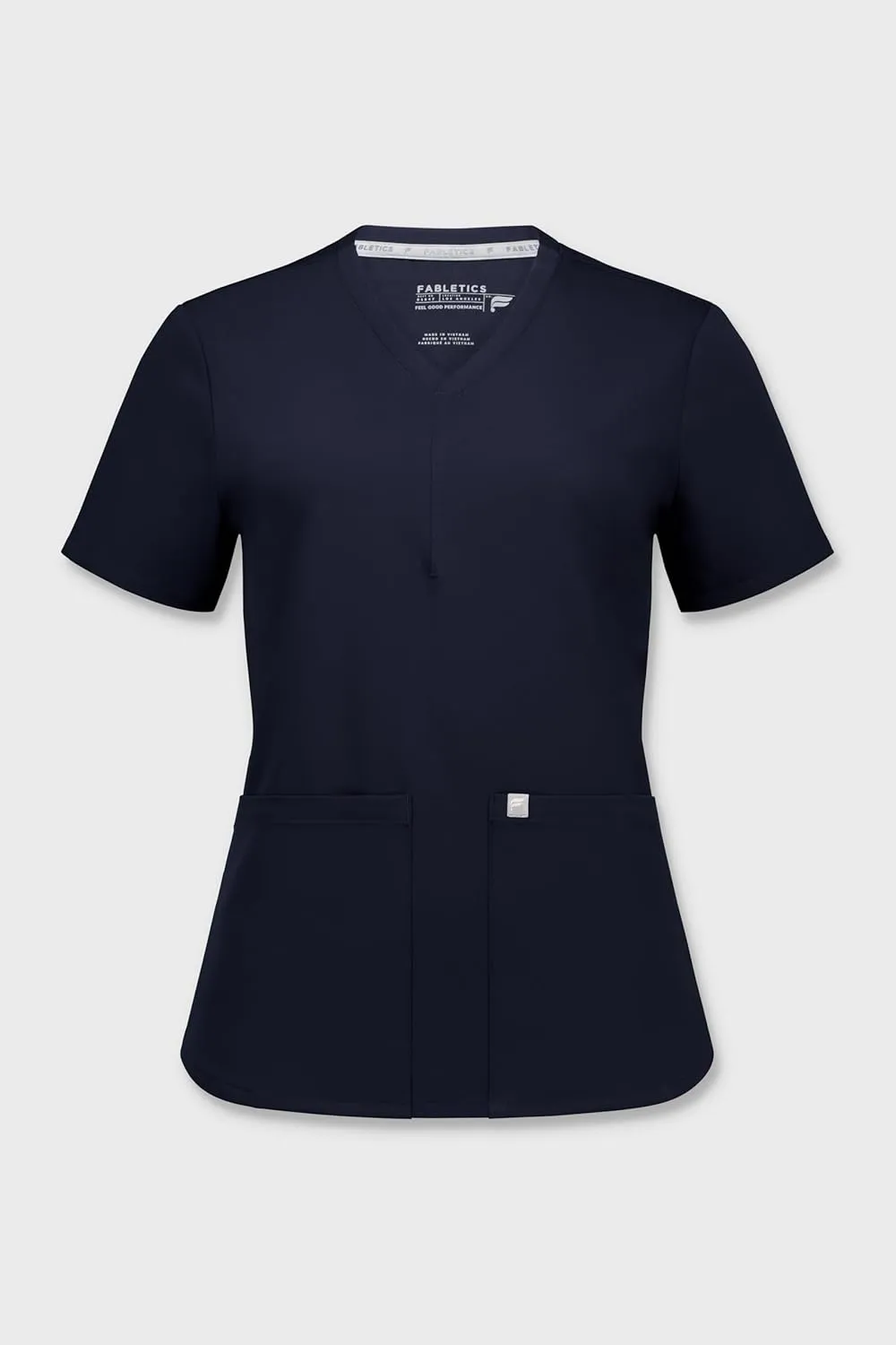 Fabletics Women's Method 2-Pocket Scrub Top - MotionTech, 4-Way Stretch, Wrinkle-Resist, Anti-Shrink
