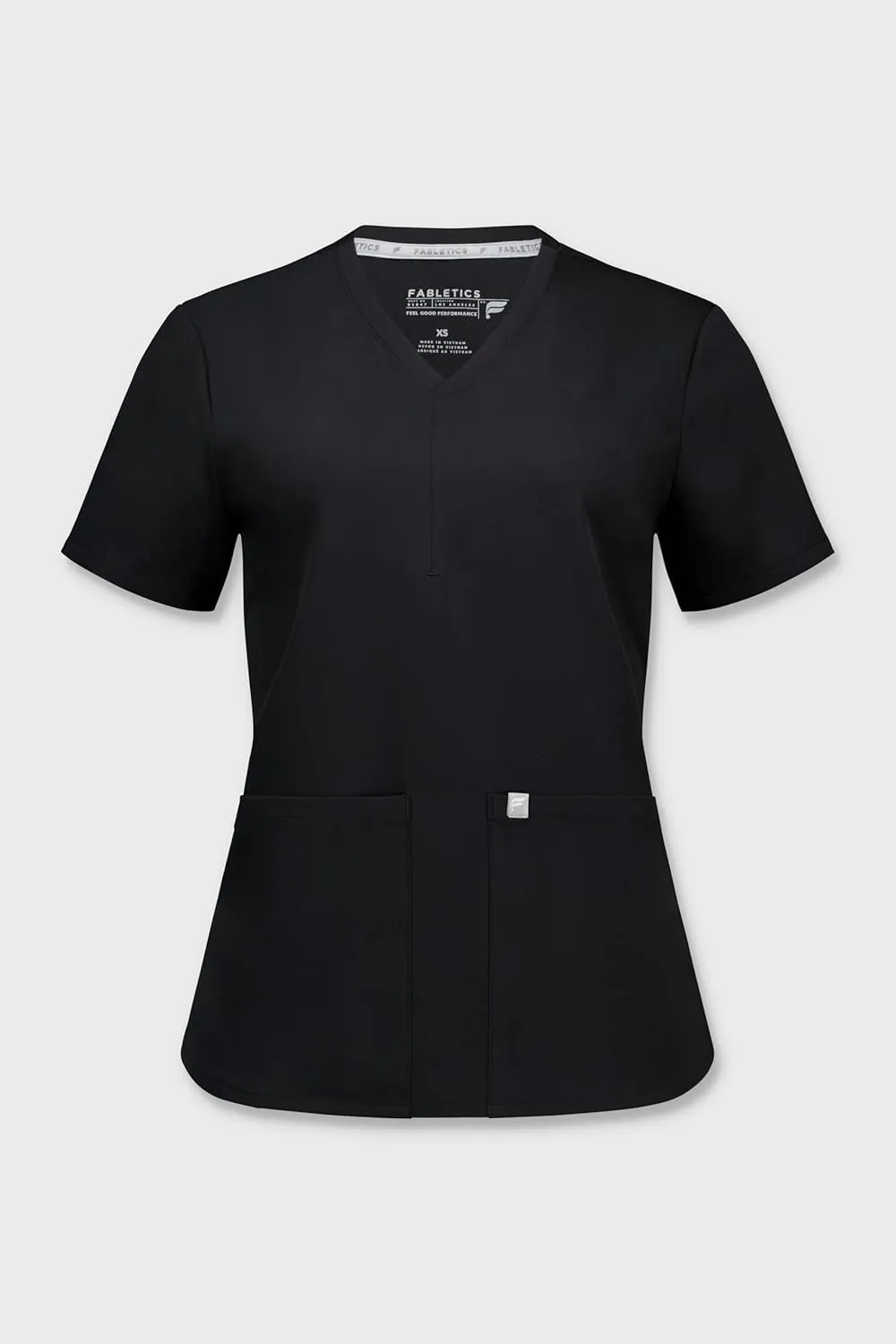 Fabletics Women's Method 2-Pocket Scrub Top - MotionTech, 4-Way Stretch, Wrinkle-Resist, Anti-Shrink