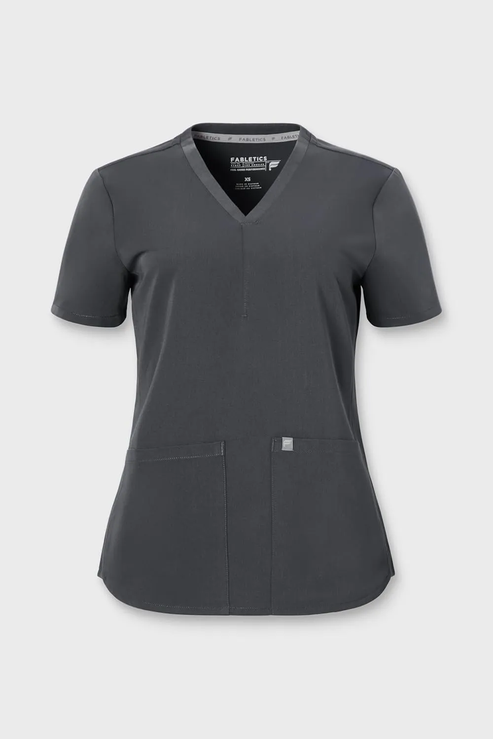 Fabletics Women's Method 2-Pocket Scrub Top - MotionTech, 4-Way Stretch, Wrinkle-Resist, Anti-Shrink