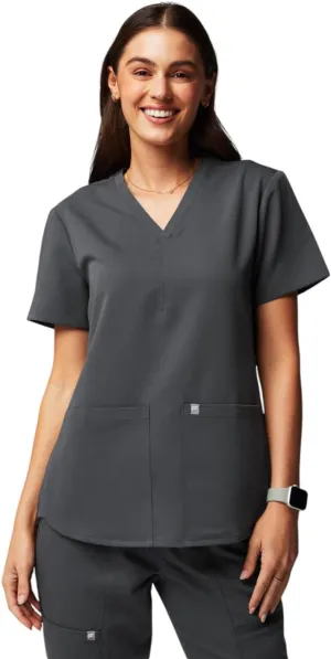 Fabletics Women's Method 2-Pocket Scrub Top - MotionTech, 4-Way Stretch, Wrinkle-Resist, Anti-Shrink